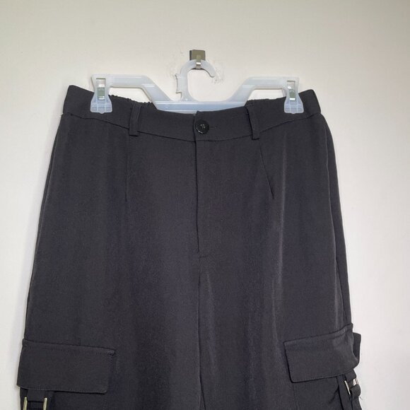 Junior's Medium Blenca Black Wide Leg Dress Pants - Picture 3 of 8